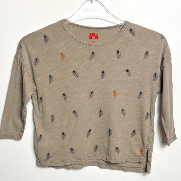 Bonton kids feather shirt size 4 - Picture 1 of 4